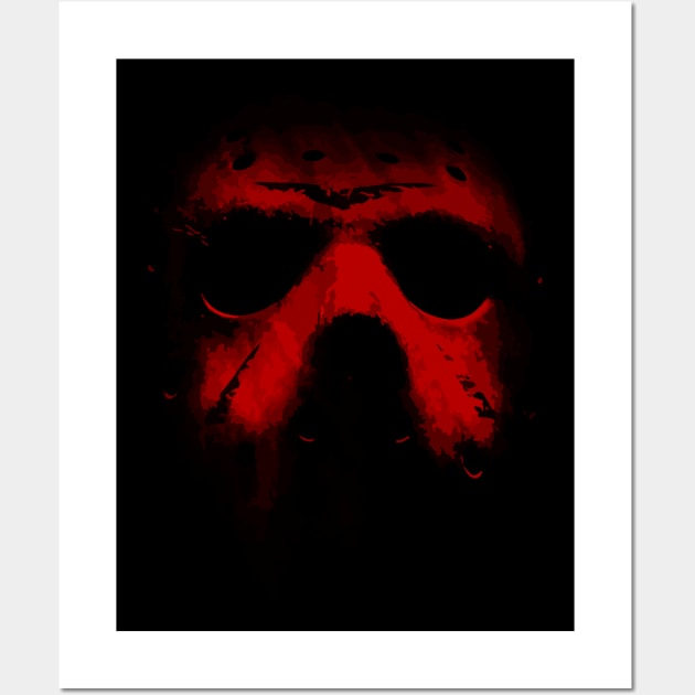 Jason Mask Friday the 13th Wall Art by enchantingants